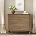 Large 4 Drawer Chest With Solid Wood Foot Dresser With Metal Drawer Knobs