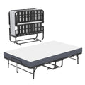 Large 75 X46 Wide Folding Bed For Tall People Extra Long Wide Rollaway Bed With 5 Memory Foam Spacious Portable Twin Cot