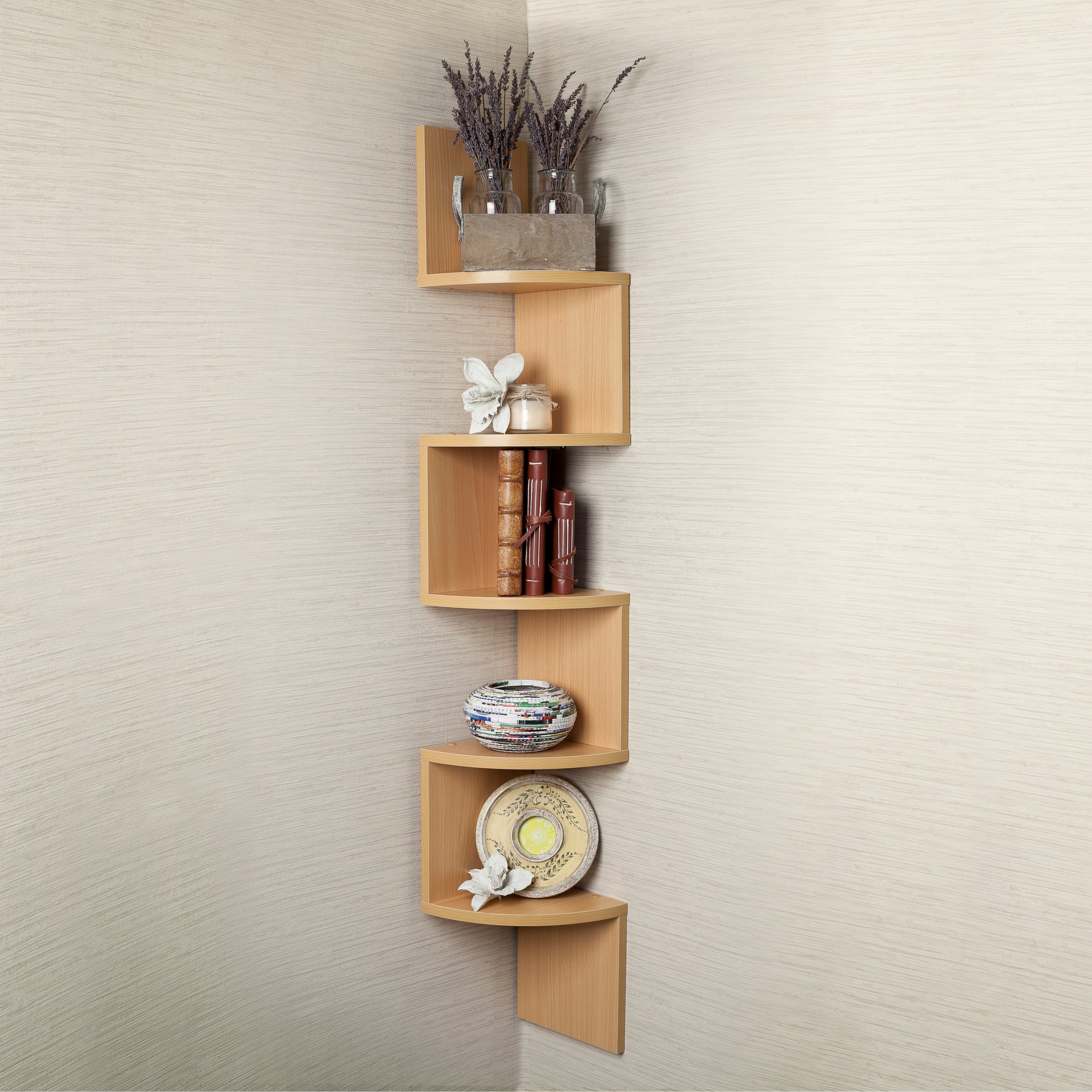 Porch Den Manitoba Zig Zag Corner Wall Shelf