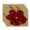 Large Floral Print Table Top Placemat Set Of 4