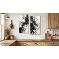 Large Framed Abstract Wall Art Set Of 2 Minimalist Canvas Prints Paintings Artwork For Walls Hallway Office