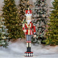 Large Iron Christmas Nutcracker Harry With Candy Cane Led Lights