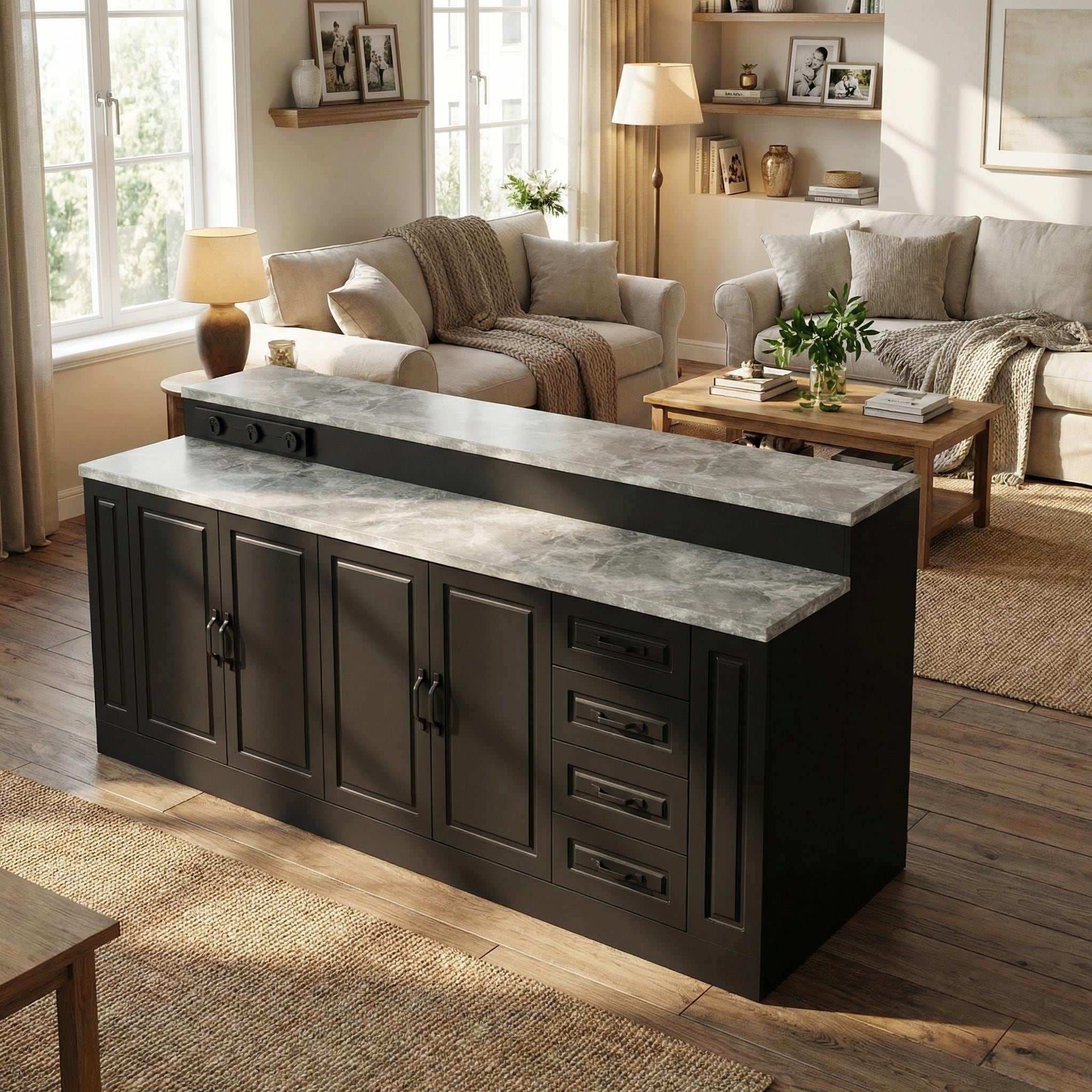 Large Kitchen Island With Storage And Power Outlet 94.5 Kitchen Island Cabinet With Drawers And Shelves Kitchen Island