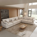 Large Linen Corner Sectional Sofa Couch For Living Room Set