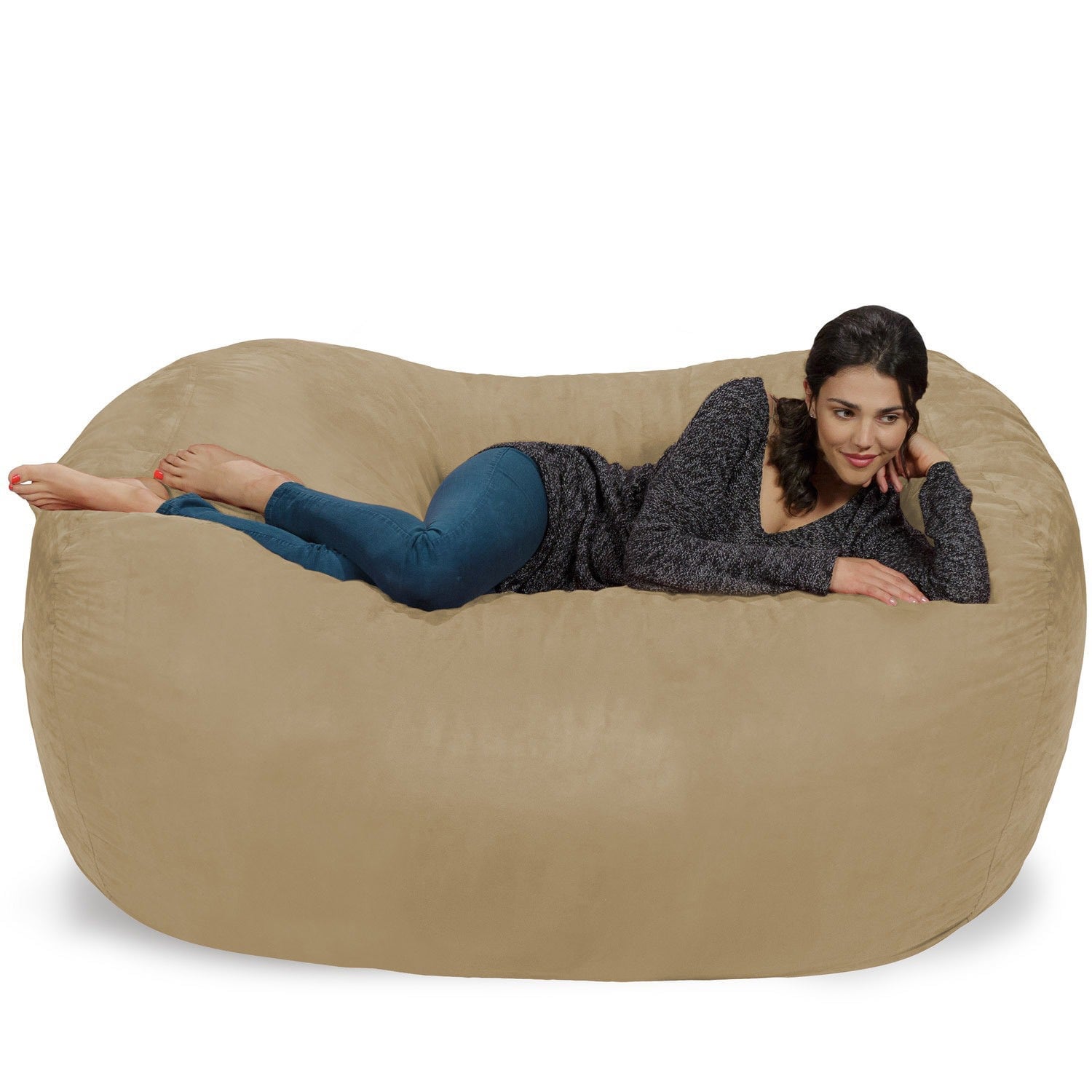 Large Memory Foam Micro Suede Beanbag Couch
