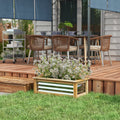 Large Metal Wood Outdoor Planter Box Garden Bed For Vegetables Flowers