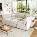 Large Modular Sectional Sofa For Living Room U Shaped L Shaped Sleeper Sofa Bed With Ottoman Usb Ports