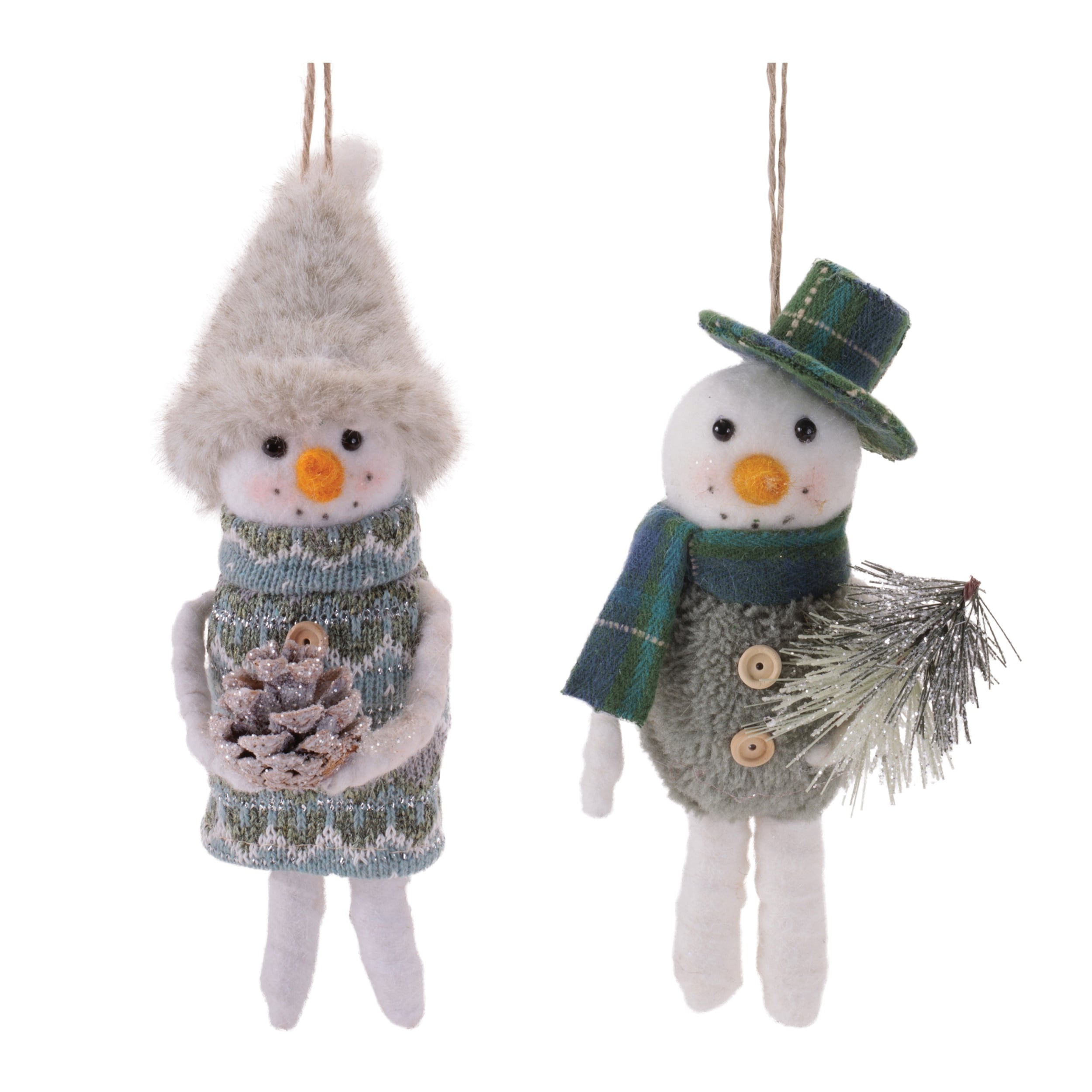Large Snowman Ornaments Set Of 6