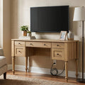 Large Tv Stand For 60 Inch Tv Entertainment Center With Charging Station For Living Room
