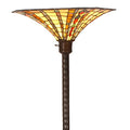 Large Tiffany Style Golden Amber Torchiere