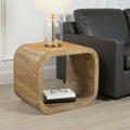 Larkora Handmade Wood Side Table By Sevita 27 W X 20 D X 22 H 27 W X 20 D X 22 H