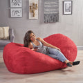 Larson Faux Suede 8 Foot Lounge Beanbag Chair By Christopher Knight Home