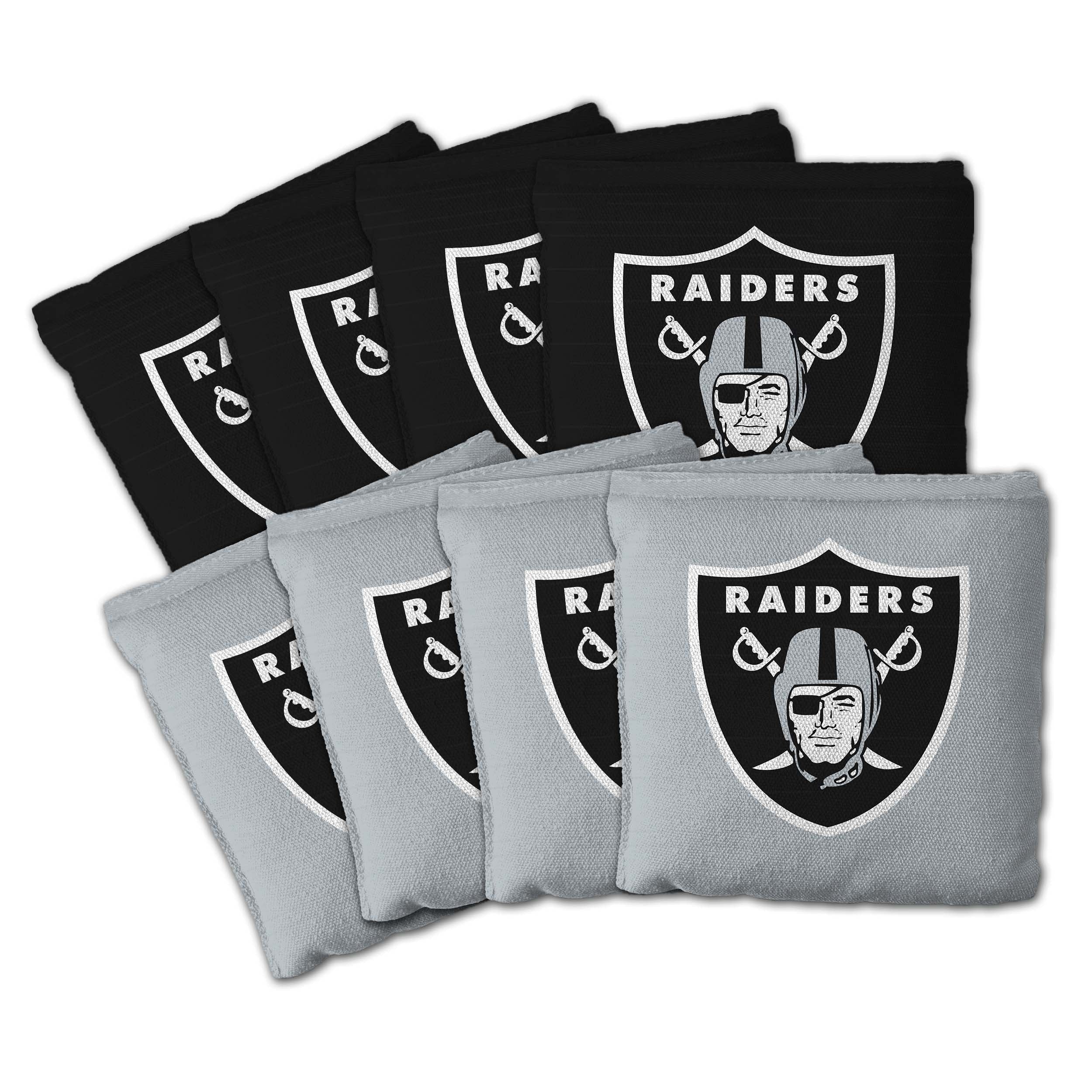 Las Vegas Raiders Nfl Dual Sided Pro Stop Slide Cornhole Bags