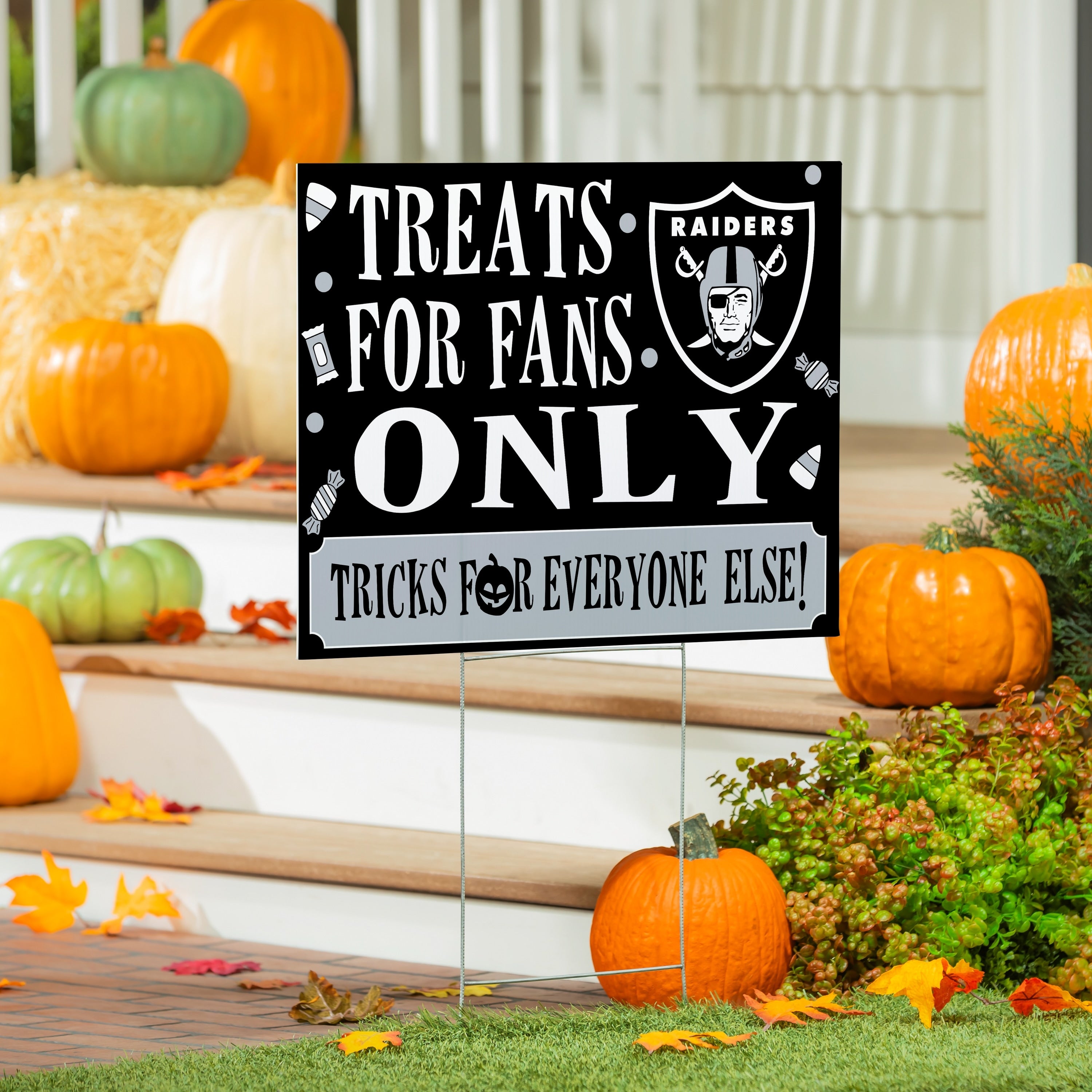Las Vegas Raiders Yard Sign Halloween Treats For Fans