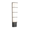 Afx Lasalle 1 Light Textured Grey Led Outdoor Sconce White Acrylic Shade