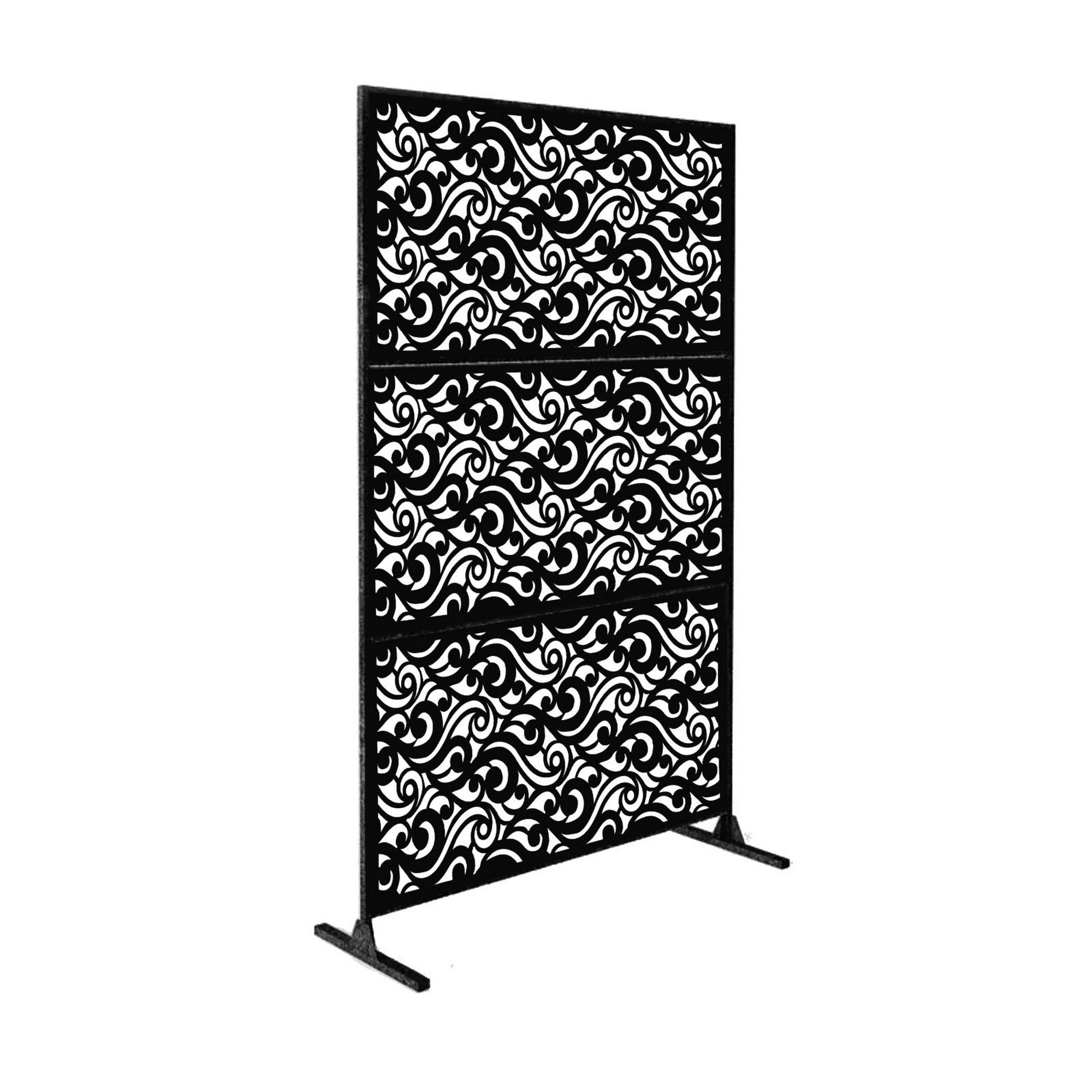 Laser Cut Metal Privacy Stand Combo Fence 75 X48 Wavecurve