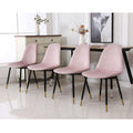Lassan Contemporary Fabric Dining Chairs Set Of 4