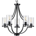 Lassiter Five Light Matte Black Chandelier 28 X 18.5 X 14