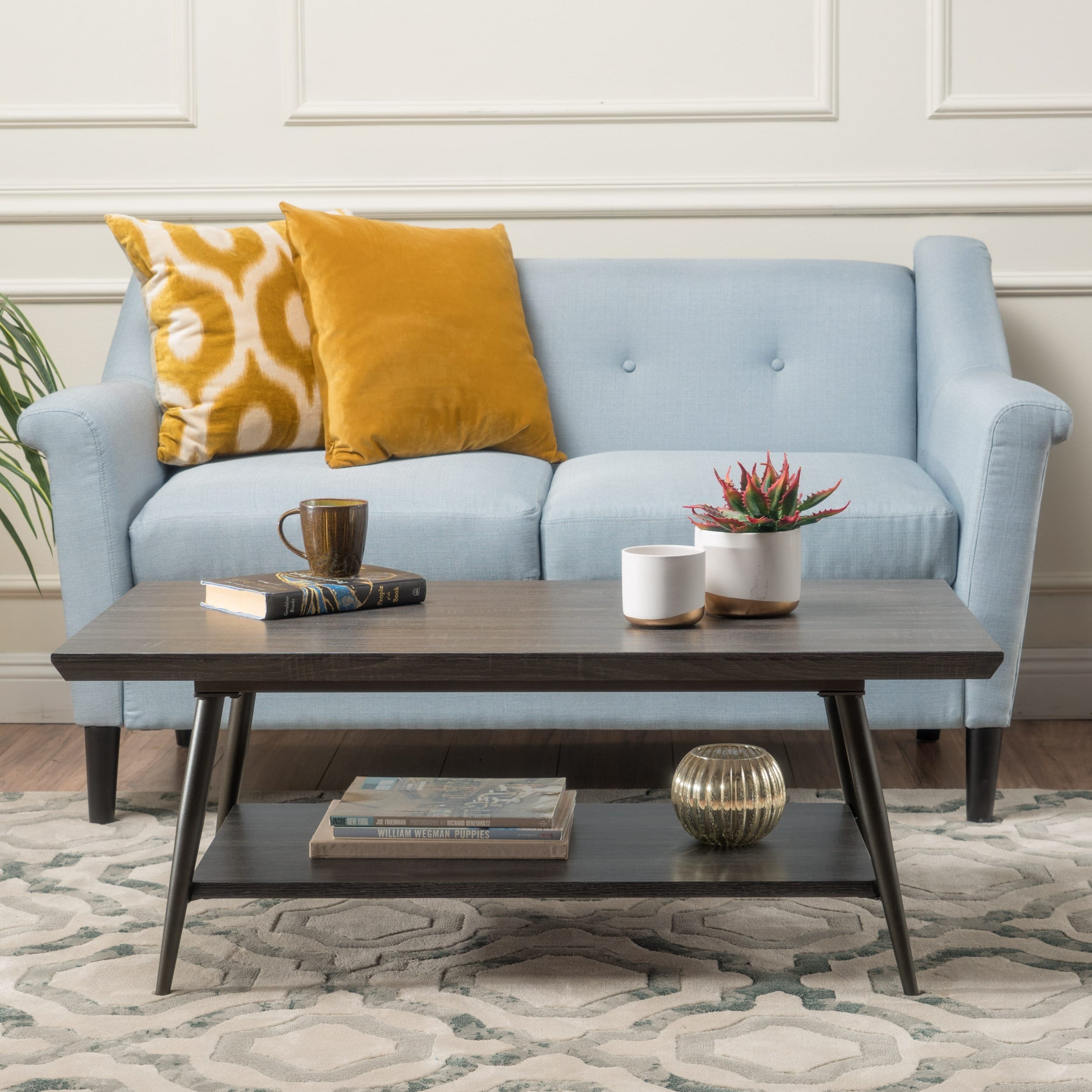 Lathom Wood Mid Century Coffee Table By Christopher Knight Home