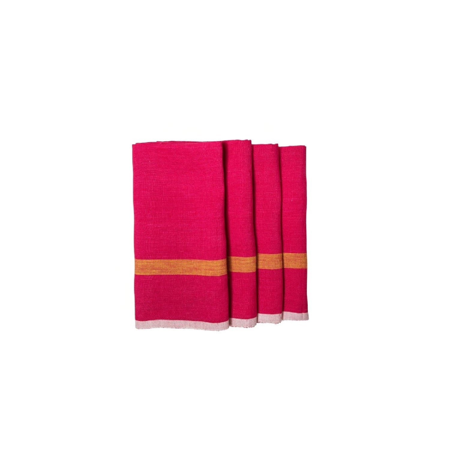 Laundered Linen Pink Lime Napkins 20X20 Set Of 4