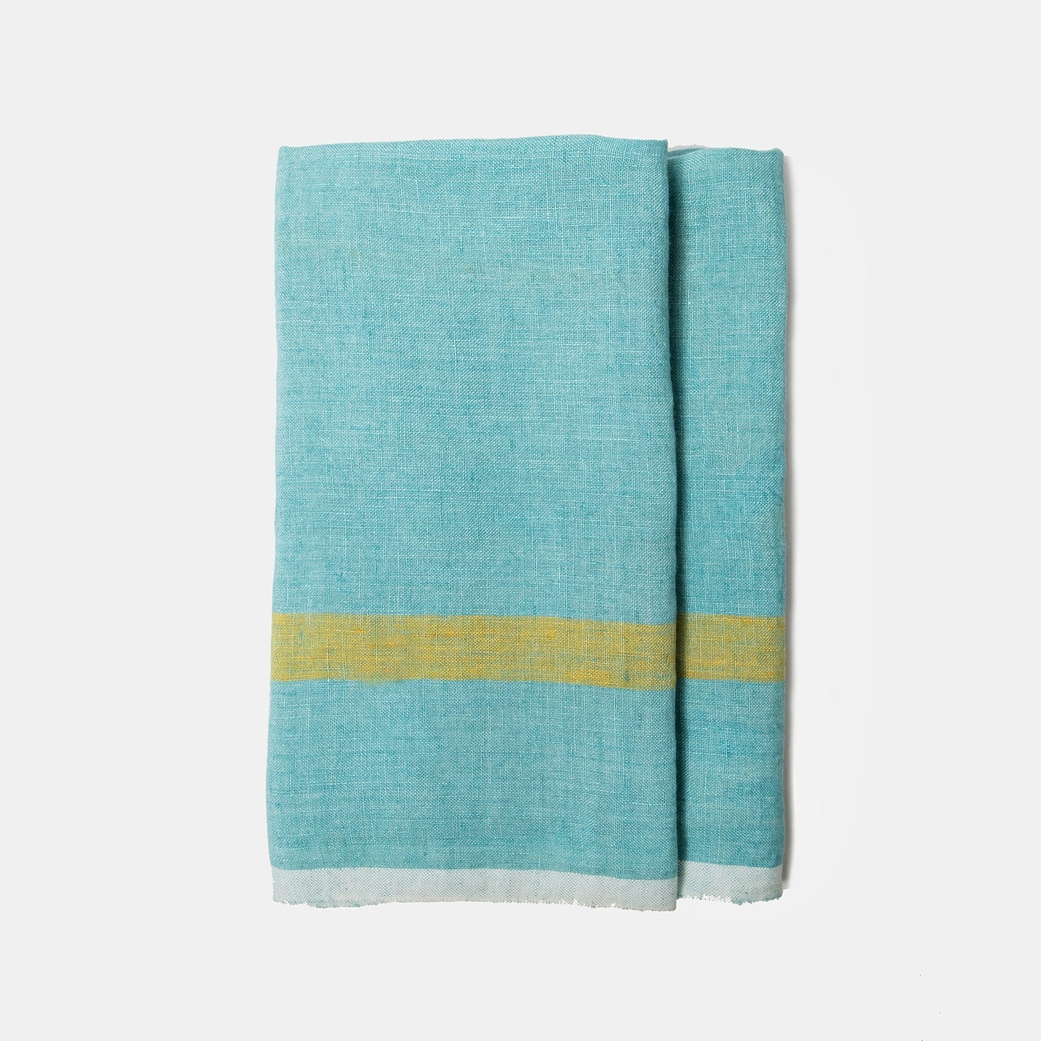 Laundered Linen Aqua Lime Towels 20X30 Set Of 2
