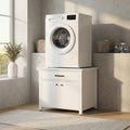Laundry Cabinet With Drawer And Double Doors Heavy Duty Washer Stand Storage Cabinet Utility Storage Cabinet