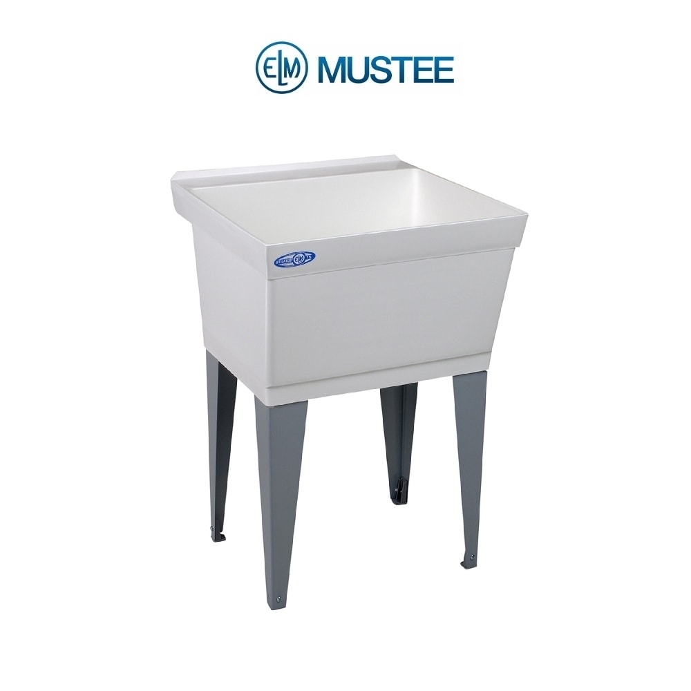 Laundry Tub 23.5X23 Floor Mount White
