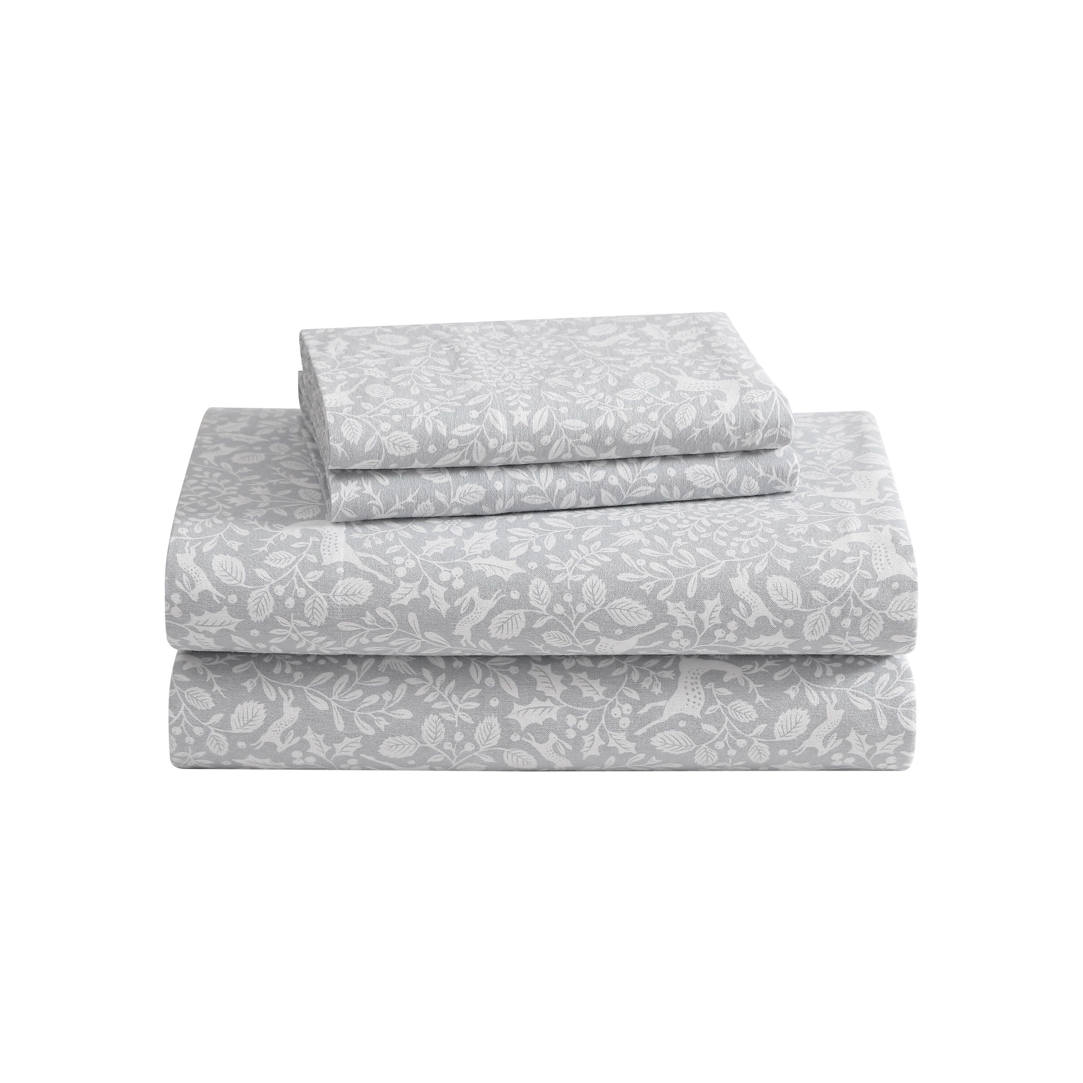 Laura Ashley Cotton Flannel Deep Pocket Sheet Set