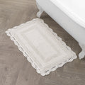 Laura Ashley Reversible Cotton Crochet 21 X 34 In. Bath Rug