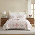 Laura Ashley Rosemoore Cotton Reversible Green Quilt Set
