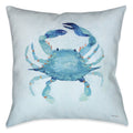 Laural Home Aqua Crab Indoor Outdoor Decorative Pillow
