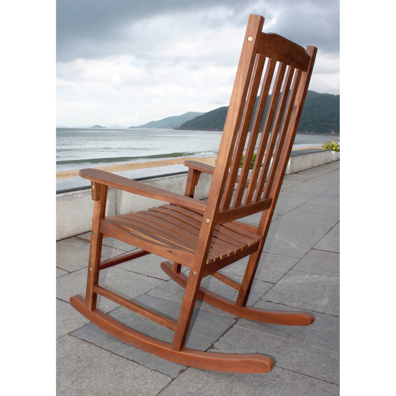 Havenside Home Togiak Traditional Acacia Hardwood Rocking Chair