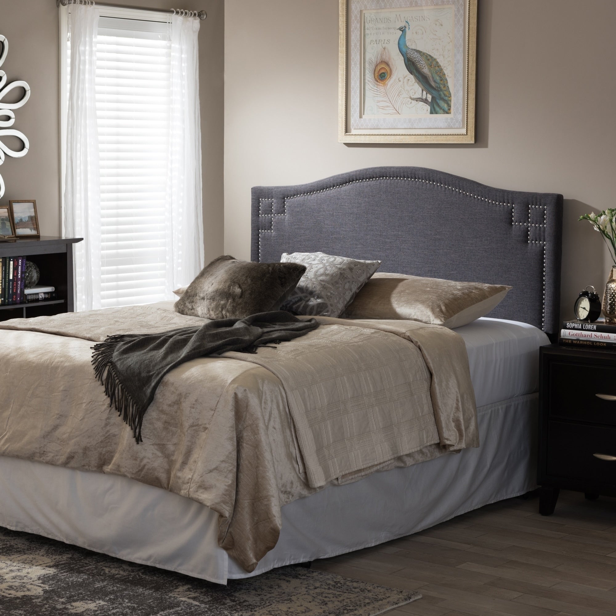 Copper Grove Daisy Modern Fabric Upholsterd Headboard