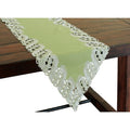 Laurel Embroidered Cutwork Table Runner 15 By 72 Inch Green