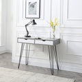 Grey Mid Century Modern Laurel Home Office Desk With Storage Drawers