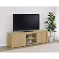 Laurelton 78 Inch 4 Door Tv Stand Media Console Light Oak