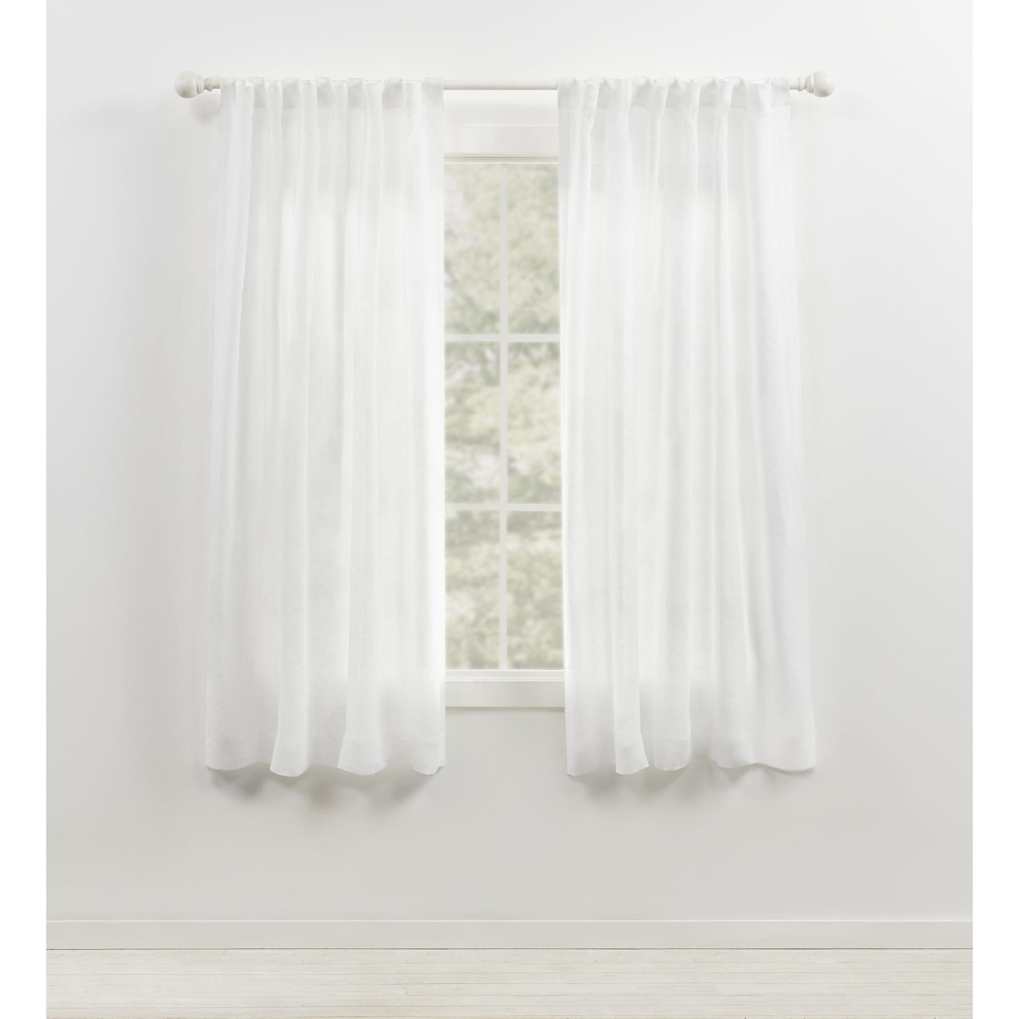 Lauren Ralph Lauren Engel Sheer Back Tab Rod Pocket Curtain Panel