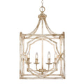 Golden Lighting Laurent 4 Light Antique Ivory Steel Pendant