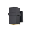 Lavage Aluminum 2 Light Led Black Rectangle Outdoor Wall Lantern 4 In W X 7 In H X 5.5 In D