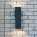 Lavage Aluminum 2 Light Led Black Rectangle Outdoor Wall Lantern 4 In W X 14 In H X 5.5 In D