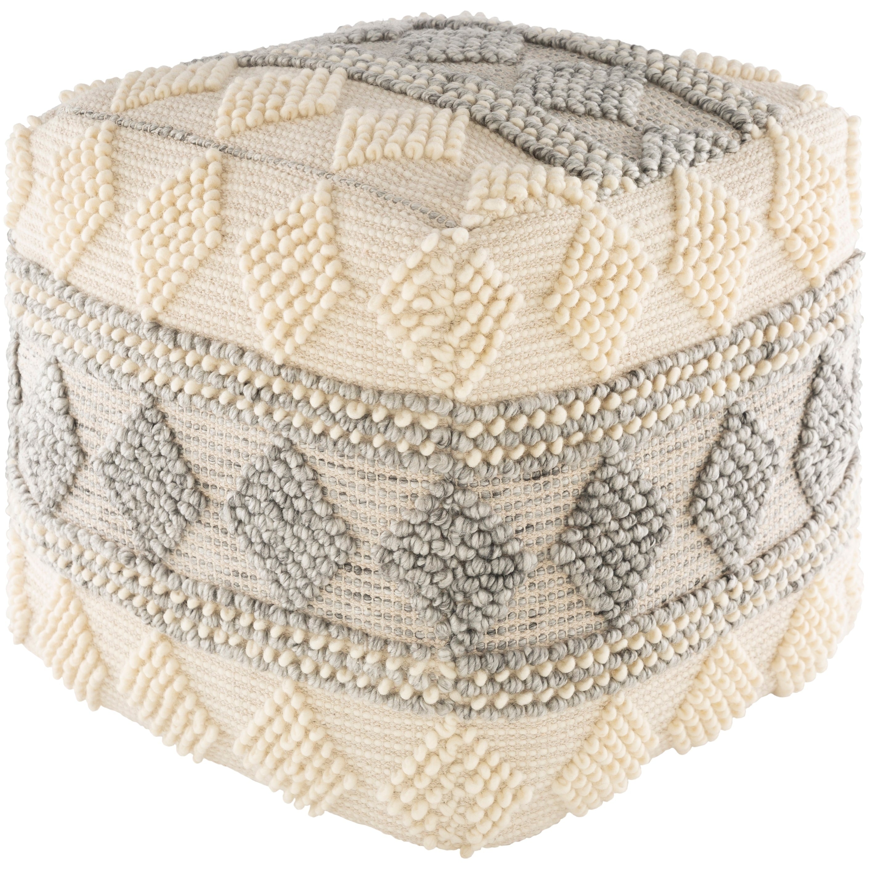 Lavena Farmhouse 18 Inch Cube Pouf