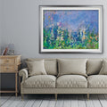 Lavender Fields Gallery Claude Monet Premium Framed Print