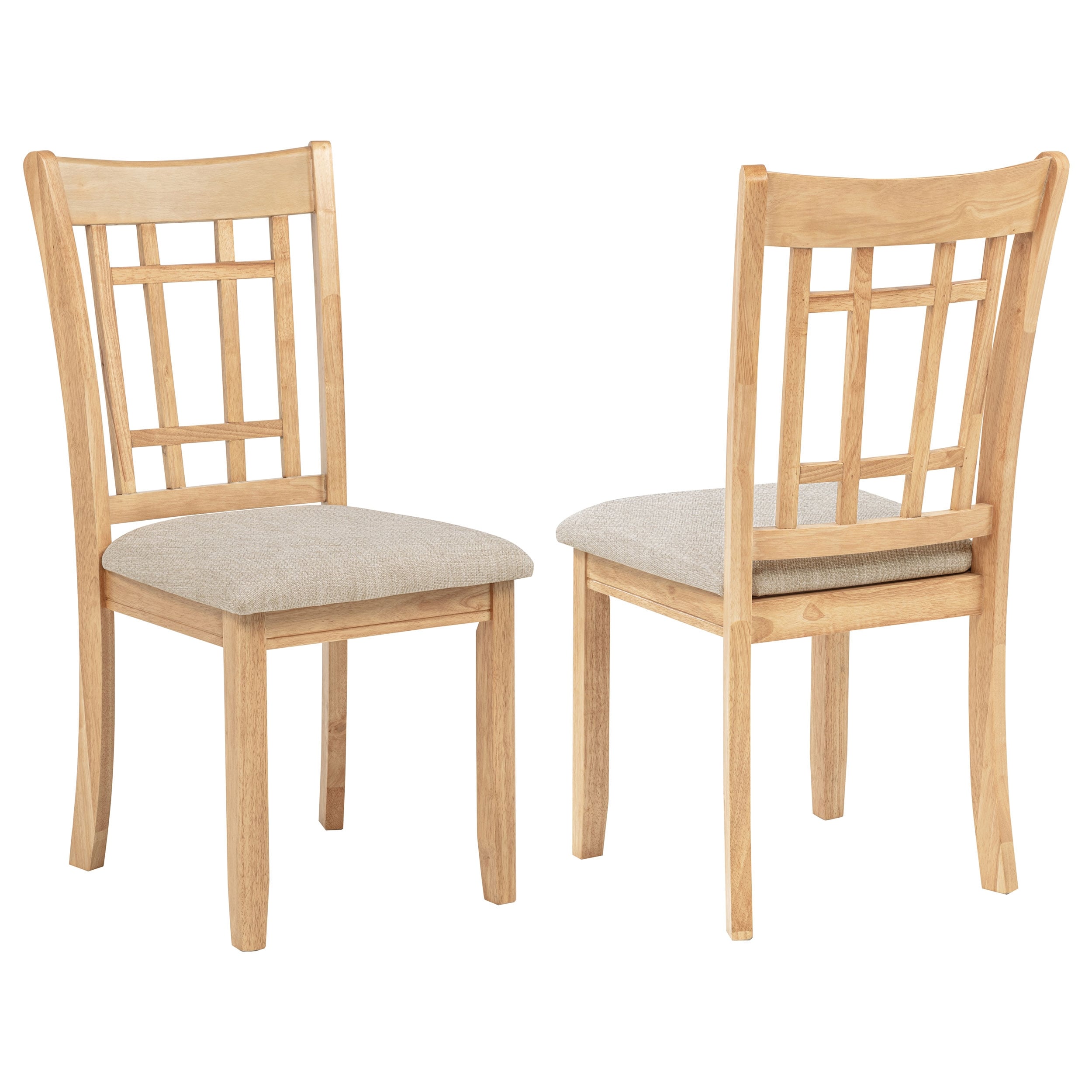 Lavon Wood Dining Side Chair Linen And Light Oak Set Of 2