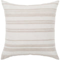 Lawson Ivory Beige Striped Feather Down Throw Pillow 20 X 20