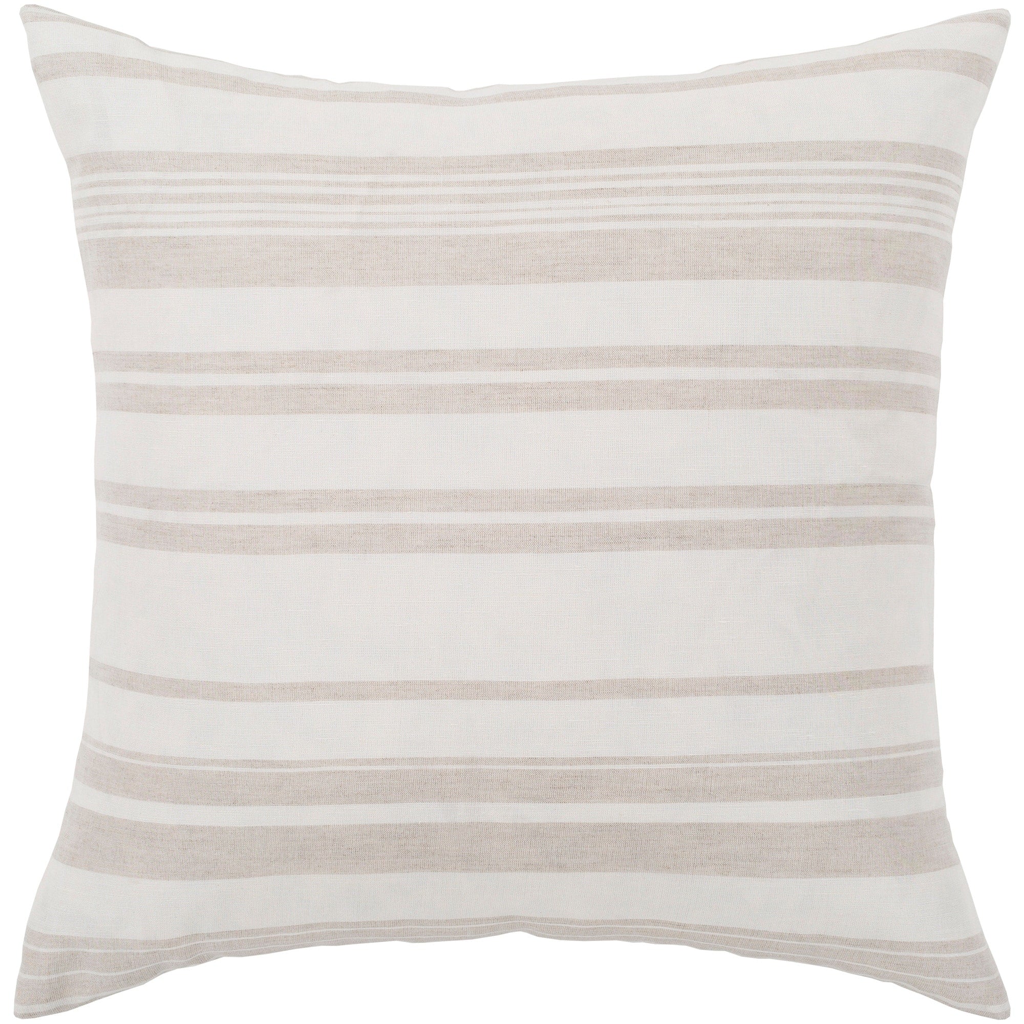 Lawson Ivory Beige Striped Throw Pillow Cover 18 X 18