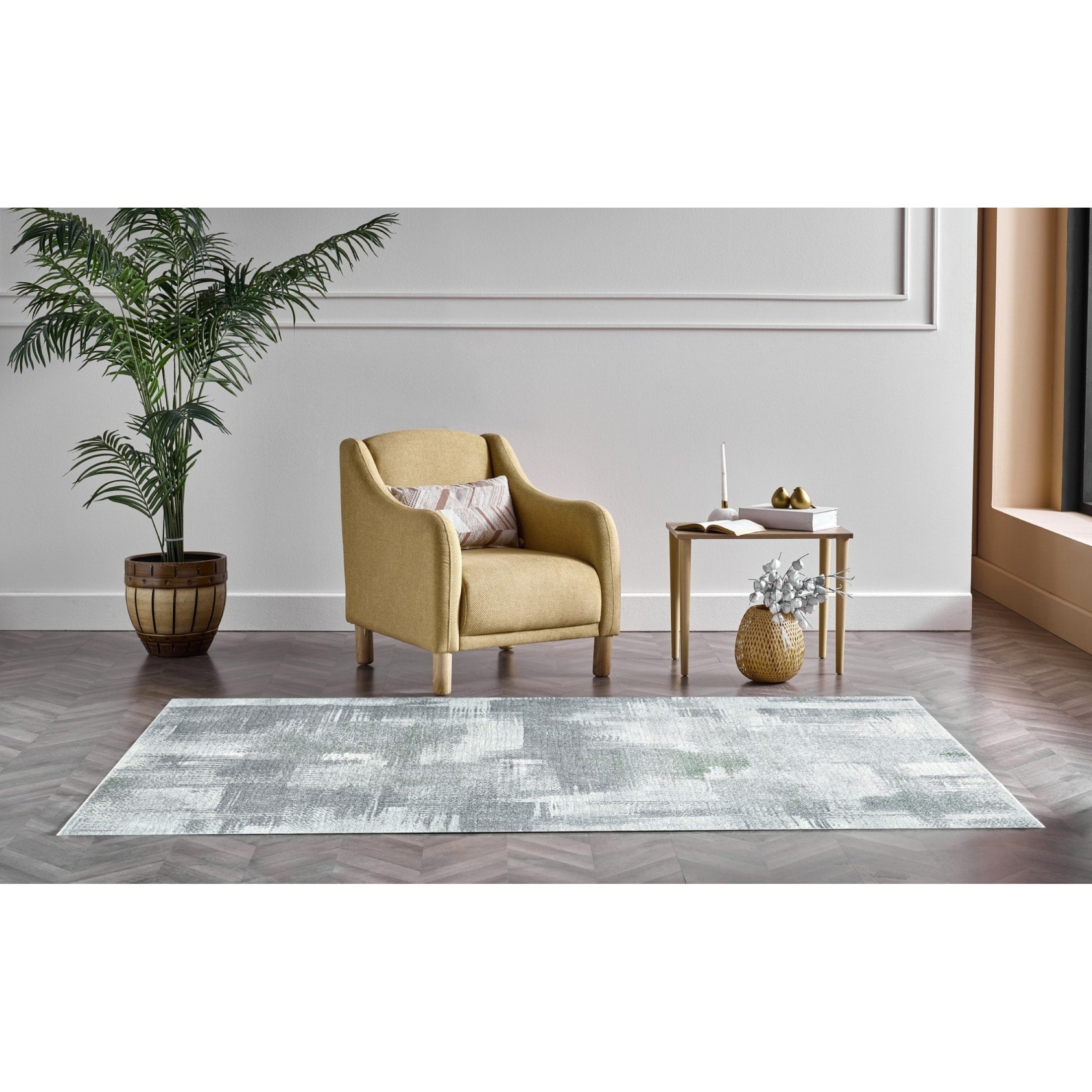 Layan Collection Abstract Contemporary Area Rug