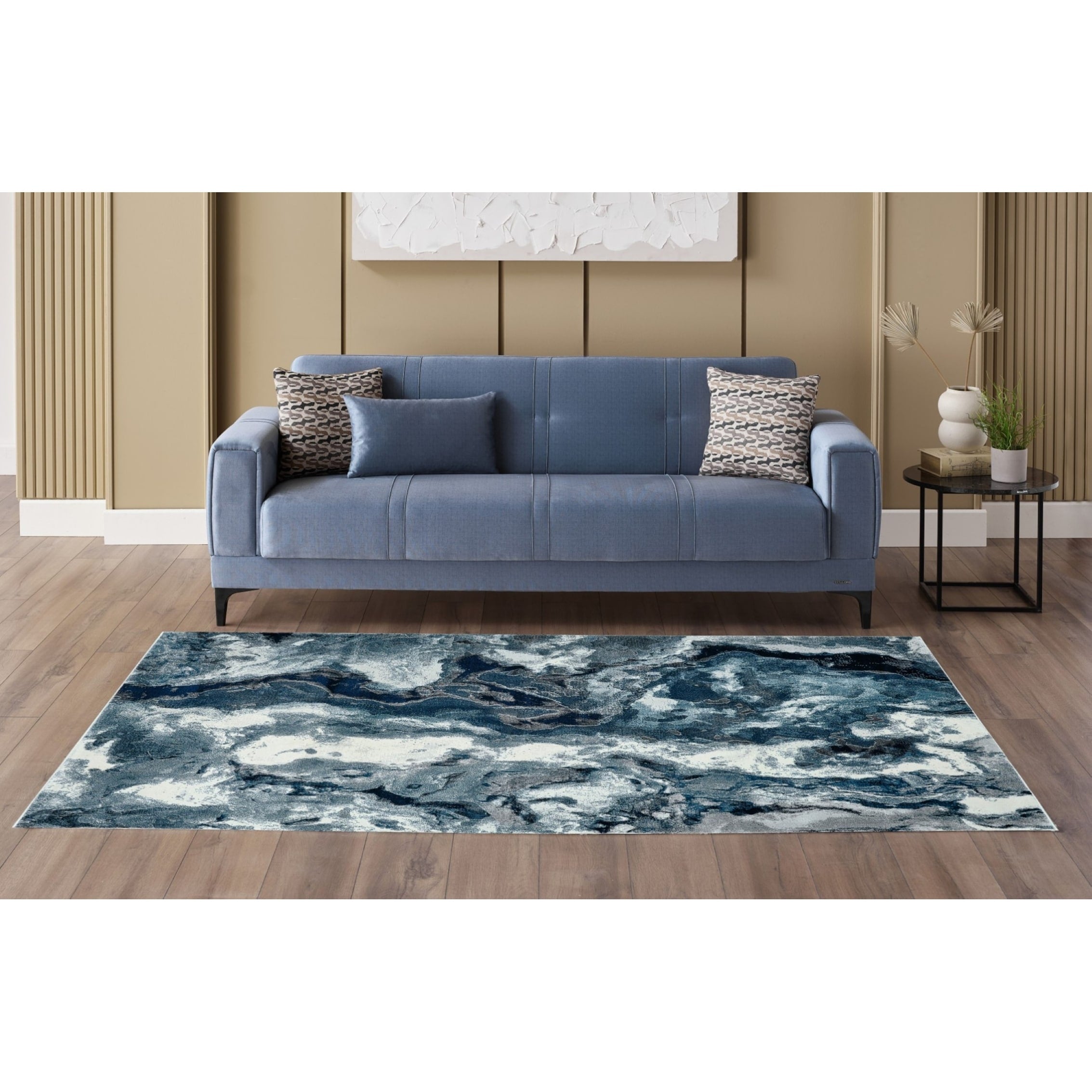 Layan Collection Abstract Contemporary Area Rug
