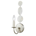 Crystorama Layla Collection 1 Light Antique Silver Wall Sconce