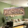 Layla 8 Light Rectangular Chrome Crystal Pendant