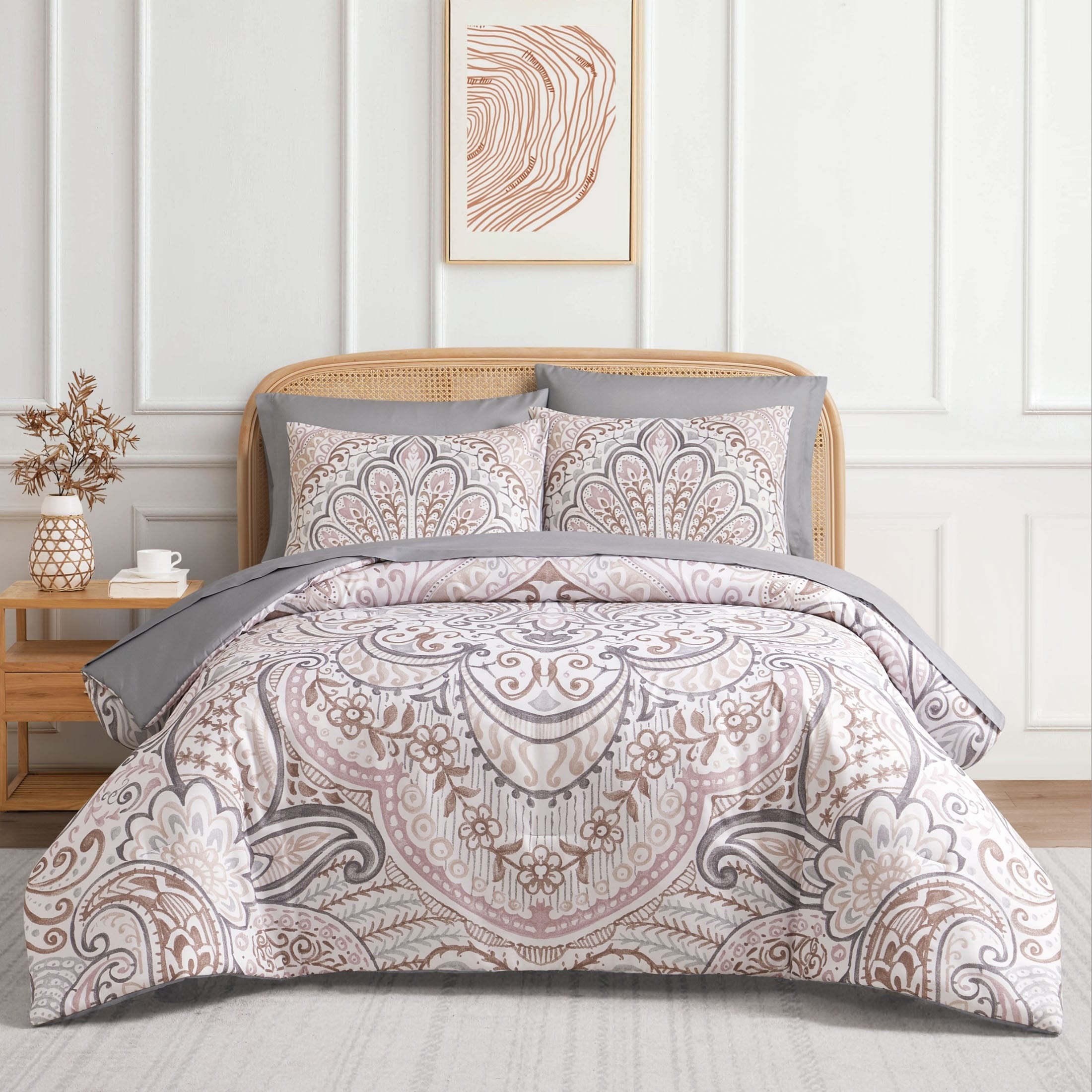 Layla Damask Reversible Bed In A Bag